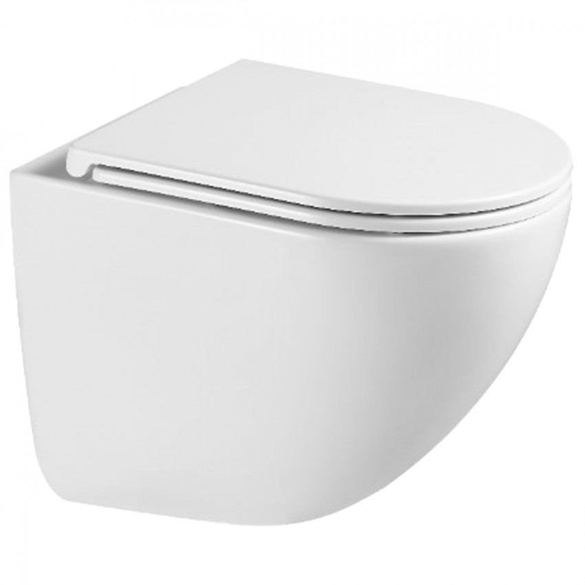 DUN0930111W Unda Унітаз підвісний 495x360x390mm з кришкою soft-close, Vortex Flush, білий глянець (1 сорт) DEVIT фото 1