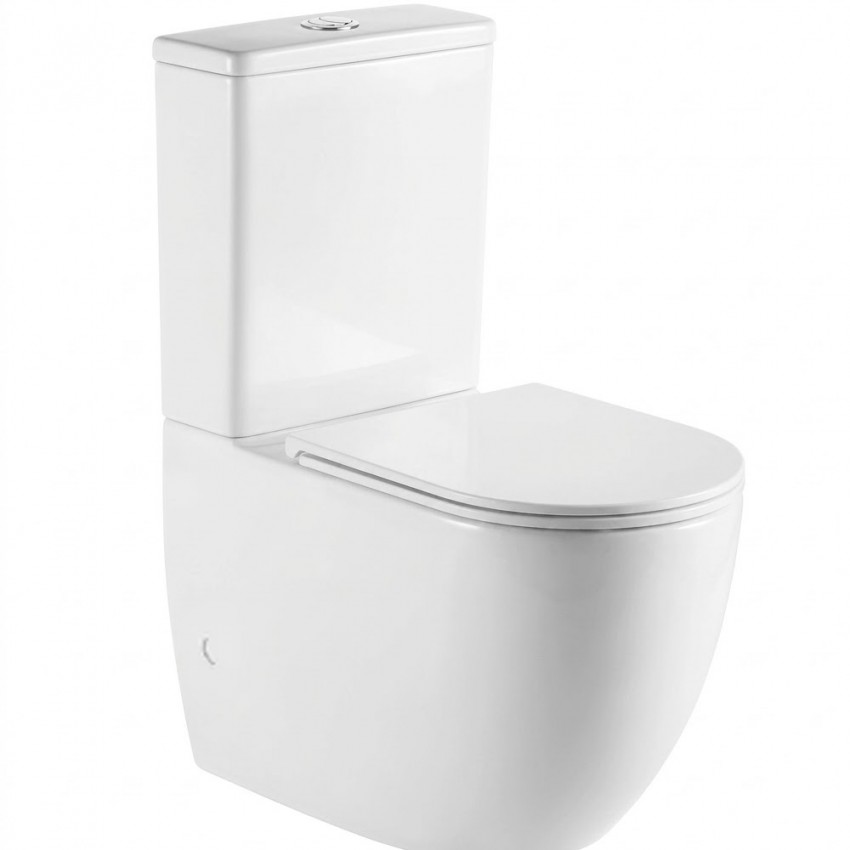 DFL0460211W Flow Компакт 630x390x840 mm з кришкою soft-close, Vortex Flush, білий глянець (1 сорт) DEVIT фото 2