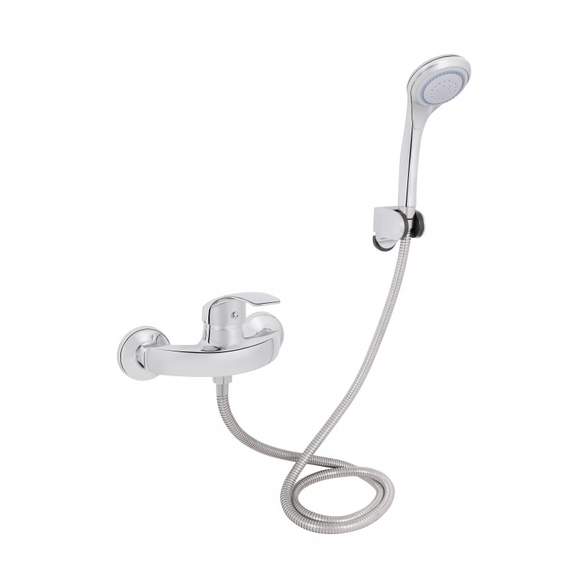 Змішувач для душу Mars 010, Chrome (k40) із душовим гарнітуром LDMAR010CRM34892 Lidz LIDZ