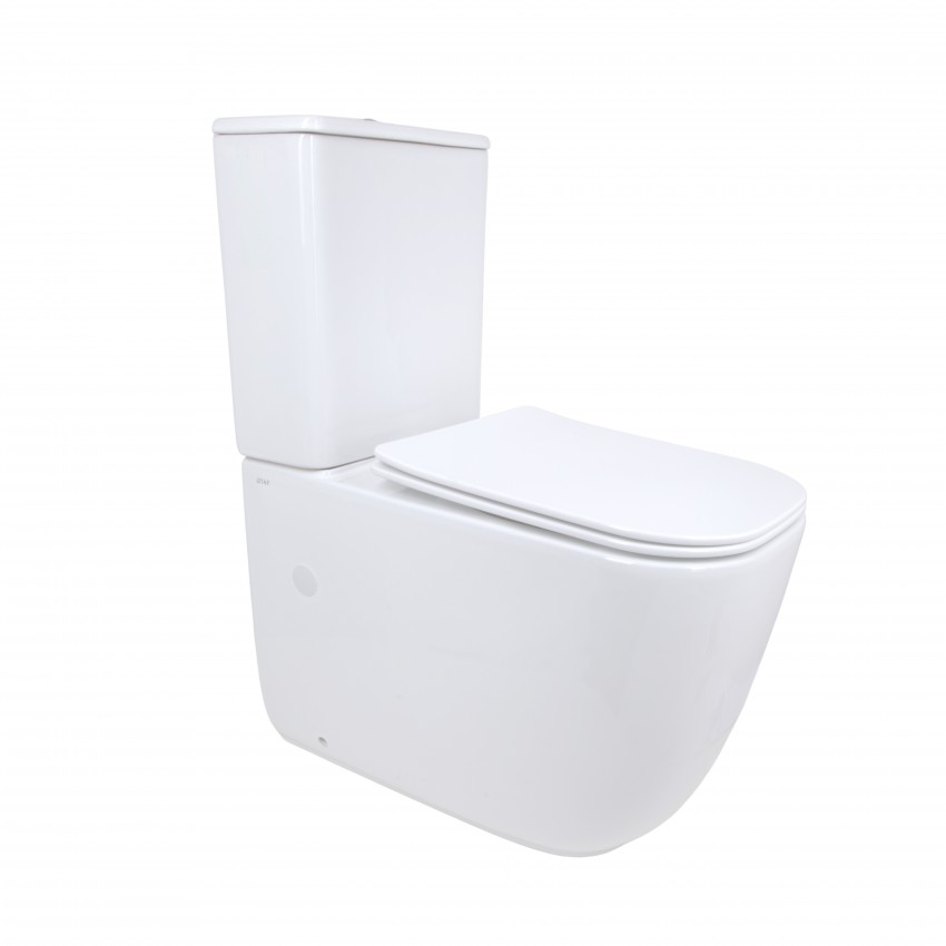 Унітаз підлоговий Aquarius Ultra Quiet 620×355×790 мм, White, з сидінням Slim Duroplast / Soft-close / Quick Release QTAQAW27W49262 Qtap QTAP