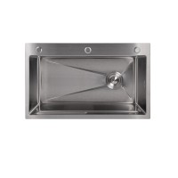 Мийка для кухні інтегрована Handmade H7545 Brushed Steel 3,0/1,0 мм LDH7545BRU49457 Lidz LIDZ фото 2