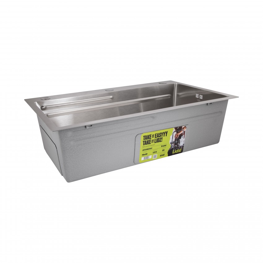 Мийка для кухні інтегрована Handmade H7545 Brushed Steel 3,0/1,0 мм LDH7545BRU49457 Lidz LIDZ фото 4