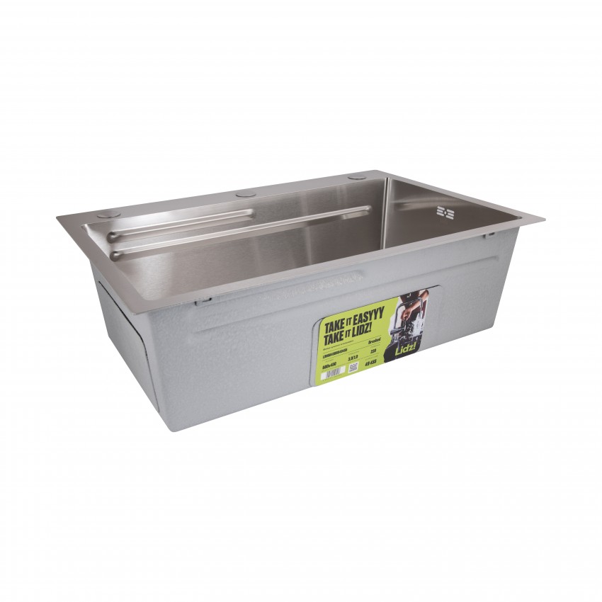Мийка для кухні інтегрована Handmade H6845 Brushed Steel 3,0/1,0 мм LDH6845BRU49455 Lidz LIDZ фото 4