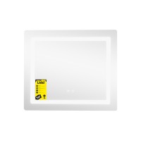 Дзеркало настінне Kubis (KU2) 600х700 мм, прямокутне, з LED-підсвічуванням Touch, антизапотіванням, димером, рег. яскравості Lidz LIDZ фото 2