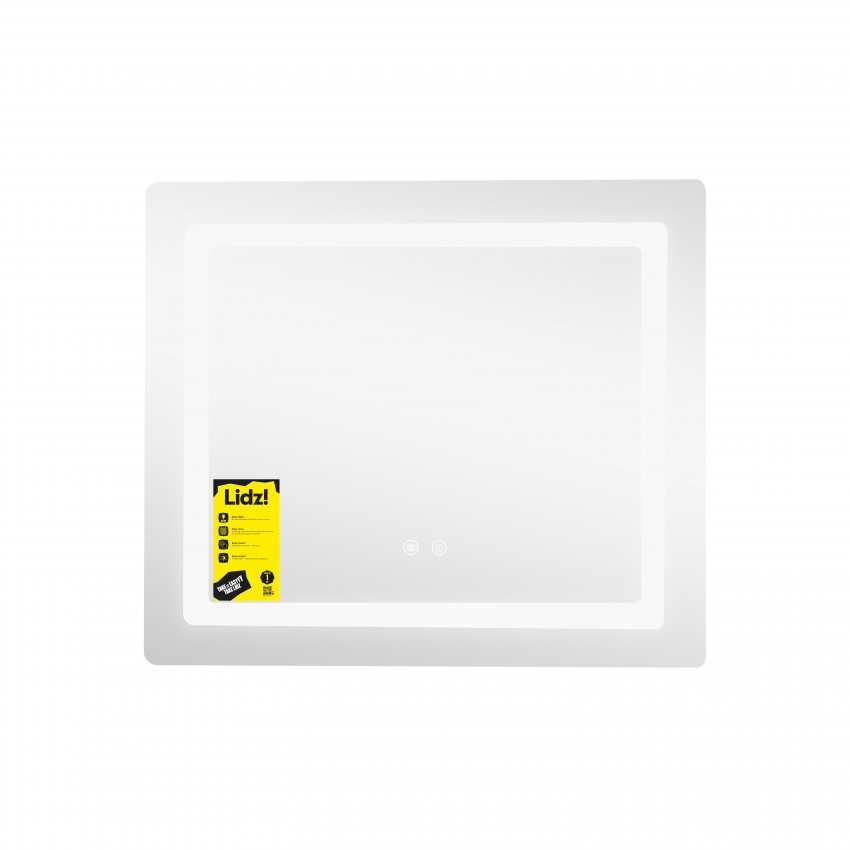 Дзеркало настінне Kubis (KU2) 600х700 мм, прямокутне, з LED-підсвічуванням Touch, антизапотіванням, димером, рег. яскравості Lidz LIDZ фото 2