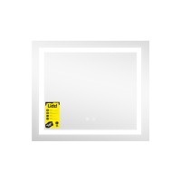 Дзеркало настінне Kubis (KU1) 600х700 мм, прямокутне, з LED-підсвічуванням Touch, антизапотіванням, димером, рег. яскравості Lidz LIDZ фото 2