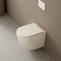 DFL0460111MC Flow Унітаз підвісний 495x365x365mm з кришкою soft-close, Vortex Flush, матовий капучино (1 сорт) DEVIT