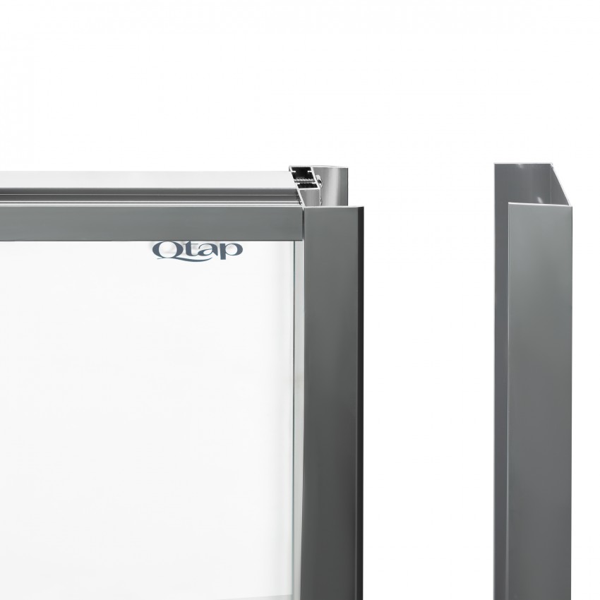Душова кабіна Scorpio CRM10995-AC6, 90х90 см, п'ятикутна, скло 6 мм Clear, CalcLess, розпашна, без піддону Qtap QTAP фото 4