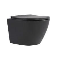 Унітаз підвісний Robin Ultra Quiet 520×365×340 мм, Anthracite, з сидінням Slim Duroplast / Soft-close / Quick Release QTROB26AN48995 Qtap