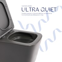 Унітаз підвісний Tern Ultra Quiet 520×345×325 мм, Anthracite, з сидінням Slim Duroplast / Soft-close / Quick Release QTTER26AN48999 Qtap QTAP фото 4