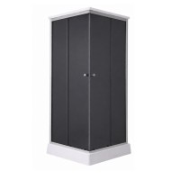 Душовий бокс Kubis SB90x90.SAT.LOW.GR, низький, скло тоноване 4 мм + стінки BLA Lidz