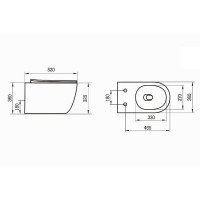 DBA70251111W Balance Підвісний безобідковий унітаз з кришкою soft-close, Vortex Flush, білий глянець (1 сорт) DEVIT фото 2