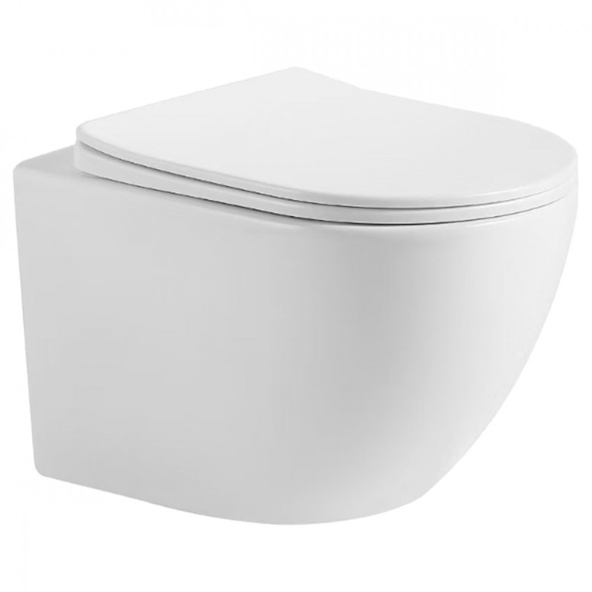 DBA70251111W Balance Підвісний безобідковий унітаз з кришкою soft-close, Vortex Flush, білий глянець (1 сорт) DEVIT фото 1