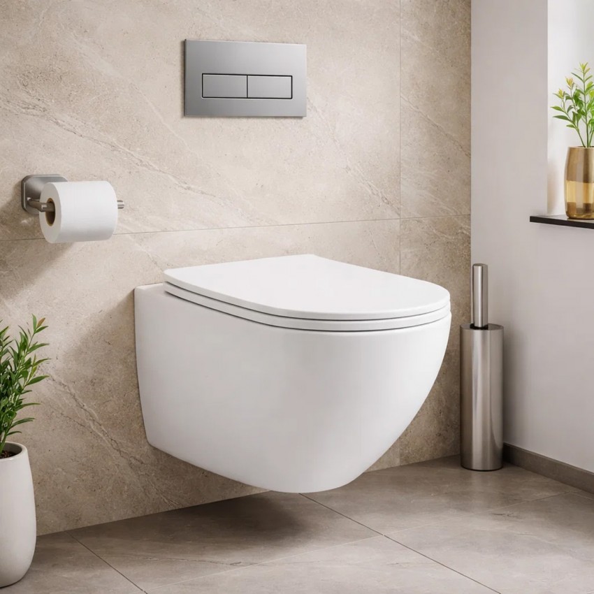 DBA70251111W Balance Підвісний безобідковий унітаз з кришкою soft-close, Vortex Flush, білий глянець (1 сорт) DEVIT