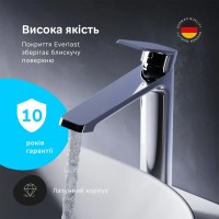 F9H92000 Flash, змішувач для умивальника високий, хром (1 сорт) AM.PM фото 3