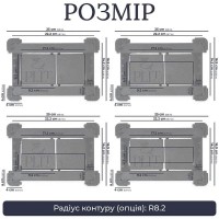 E10053 Кноппка M2 PRO для Tece, Vitra,Cersanit, Jomotech, Delta з розсхідниками (1 сорт) EDPLIT фото 3