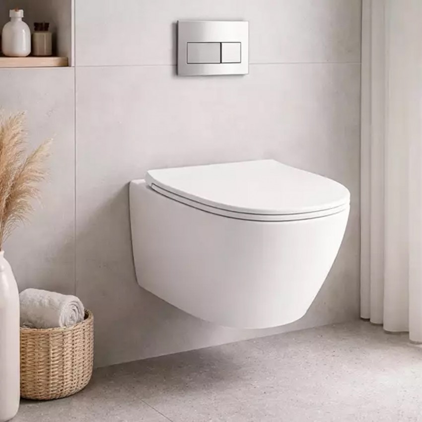 JU18/F85 Juniper Унітаз підвісний турбозмив Vertigo flush,  білий (1 сорт) SIMAS