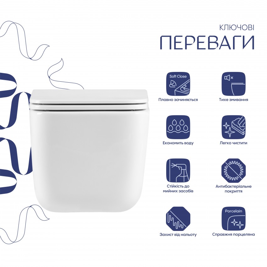 Готове рішення Qtap для ванної кімнати: підвісний унітаз Gemini Ultra Quiet 520×360×350 + комплект інсталяції Nest 4 в 1 (кругла клавіша Chrome) QTAP фото 2