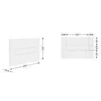 Клавіша змиву Standard 152x236x28 мм, White, лінійна QTSTD164W49471 Qtap QTAP фото 1