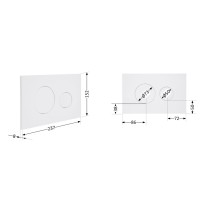 Клавіша змиву Standard 152x236x28 мм, White, кругла QTSTD164W49468 Qtap QTAP фото 1