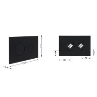 Клавіша змиву Standard 152x236x28 мм, Matt Black, кругла QTSTD164BLM49470 Qtap QTAP фото 1