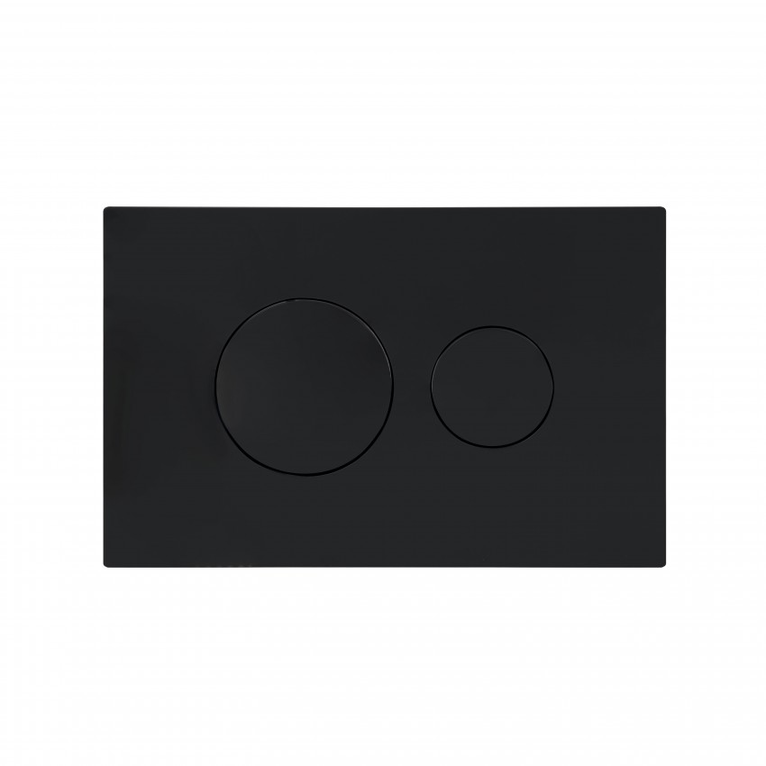 Клавіша змиву Standard 152x236x28 мм, Matt Black, кругла QTSTD164BLM49470 Qtap QTAP