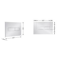 Клавіша змиву Standard 152x236x28 мм, Chrome, лінійна QTSTD164CRM49472 Qtap QTAP фото 1