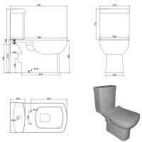 3111123 COMFORT Унітаз без кришки та бачка до компакту 3110123 (1 сорт) DEVIT фото 1
