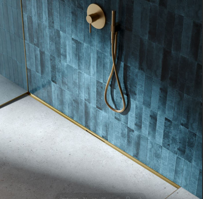 Комплект трапу пристінний TECEdrainway 1100мм колір "Brushed brass" нерж.сталь TECE