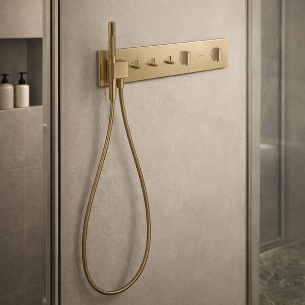 12572140 AXM ShowerComposition Термостатичний змішувач прихованого монтажу на 3 функції, brushed bronze AXOR фото 2