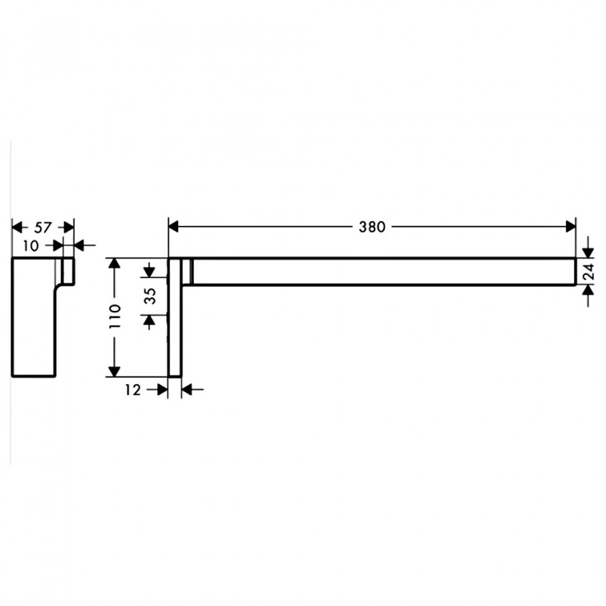 42626800 AXM UNIVERSAL Рушникотримач, Stainless Steel Optic (1 сорт) AXOR фото 1