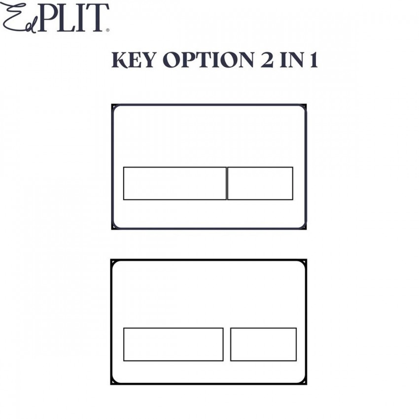 E10006 Hidden Flash Button Whisper M2  CWGS(Geberit Sigma type2) (1 сорт) EDPLIT фото 3