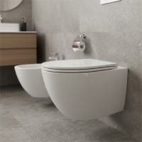 WCSB5V+CWB5C  Bull 500 Унітаз підвісний з кришкою, турбозмив Vertigo, білий (1 сорт)