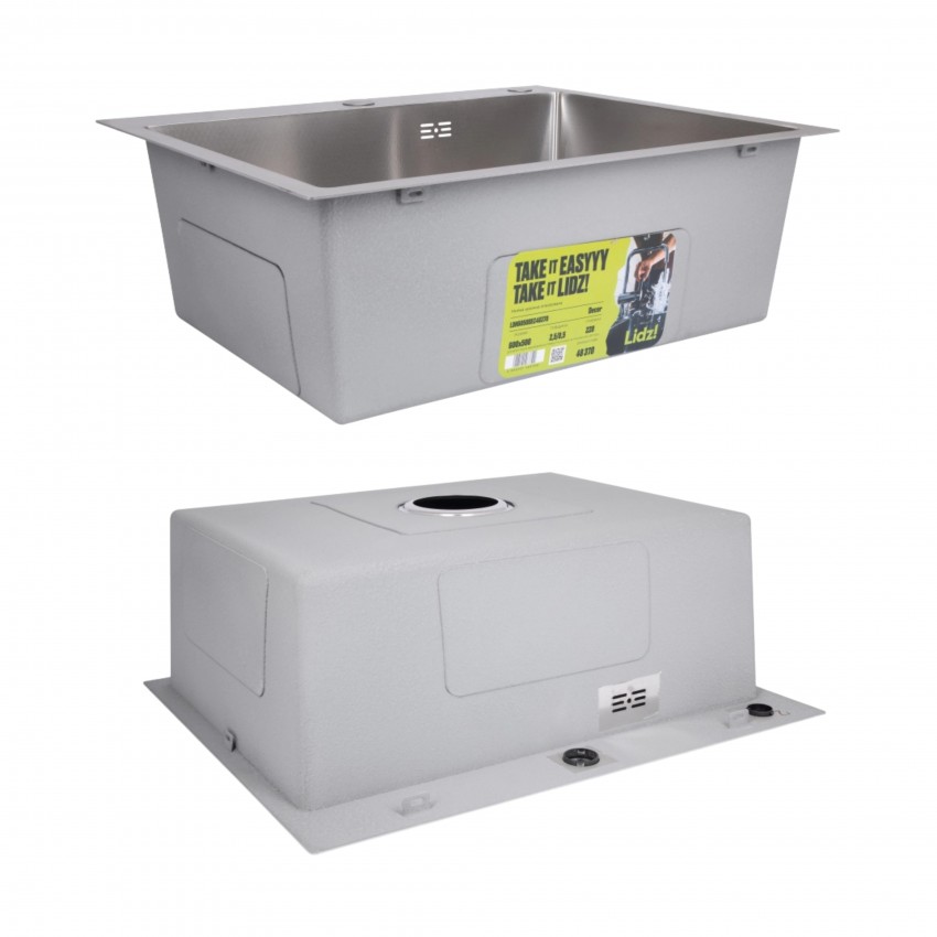 Акційний набір Lidz: мийка H6050H інтегрована Decor Honeycomb 2,5/0,5 мм LDH6050DEC48370 + Змішувач Aria для кухні з гнучким виливом (k35) Grey LIDZ фото 3