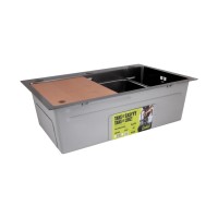 Акційний набір Lidz: мийка H6845 Blaсk PVD 3,0/1,0 мм + Змішувач Aria для кухні з гнучким виливом (k35) Black LIDZ фото 3