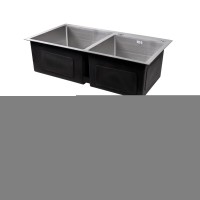 Акційний набір Lidz: мийка з двома чашами інтегрована Brushed Steel 3,0/1,0 мм + Змішувач Aria для кухні з гнучким виливом (k35) Grey LIDZ фото 3