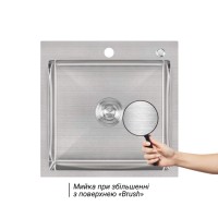 Акційний набір Lidz: мийка H5050 інтегрована Brushed Steel 3,0/1,0 мм + Змішувач Aria для кухні з гнучким виливом (k35) Grey LIDZ фото 4