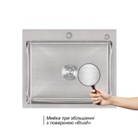 Акційний набір Lidz: мийка H6050 інтегрована Brushed Steel 3,0/1,0 мм + Змішувач Aria для кухні з гнучким виливом (k35) Grey LIDZ фото 4