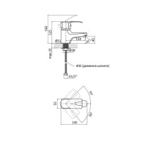 Змішувач для раковини низький Anny 001F, Chrome (k40) LDANN001FCRM35119 Lidz LIDZ фото 1
