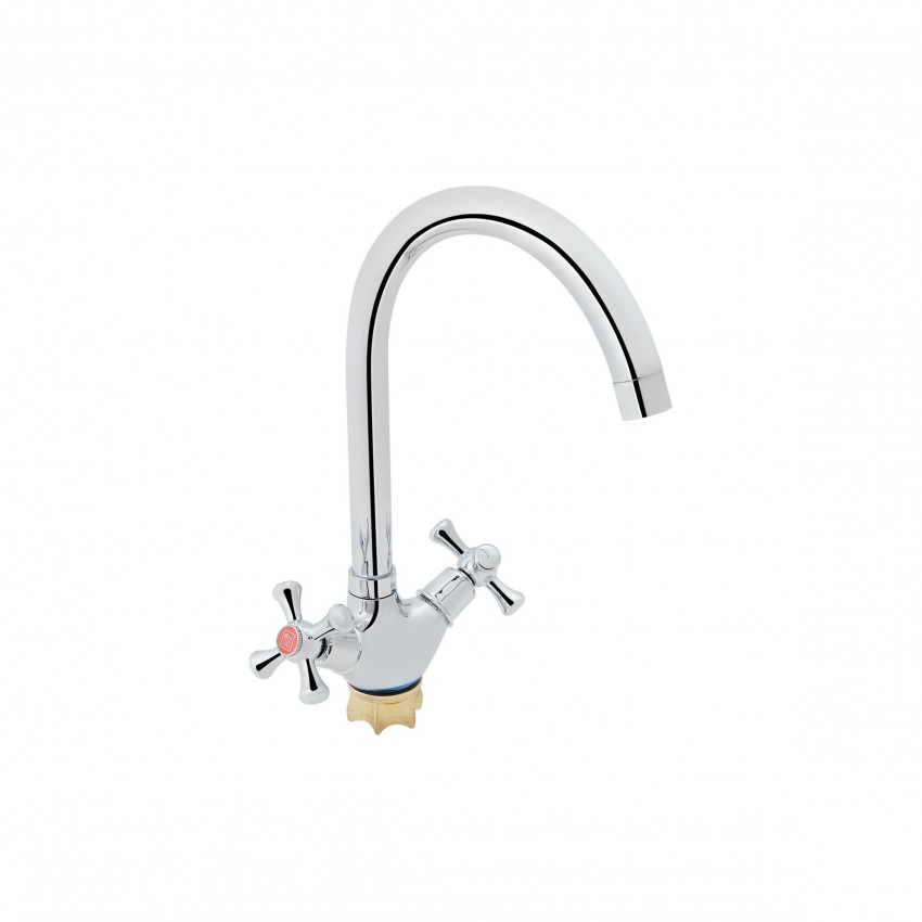 Змішувач для кухні Lamb 278F, Chrome двовентильний LDLAM278FCRM35071 Lidz LIDZ