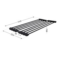 Сушарка на кухонну мийку з присоскою Acsis LA09 Black, кругла основа, для посуду 440х234 мм LDACSLA09BLM49777 Lidz LIDZ фото 1