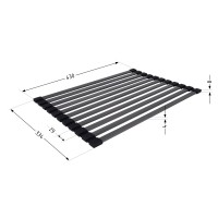 Сушарка на кухонну мийку Acsis LA14 Black, плоска основа, для посуду 430х303 мм LDACSLA14BLM49768 Lidz LIDZ фото 1