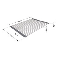 Сушарка на кухонну мийку Acsis LA01 Gray, кругла основа, для посуду 440х320 мм LDACSLA01GRA49779 Lidz LIDZ фото 1