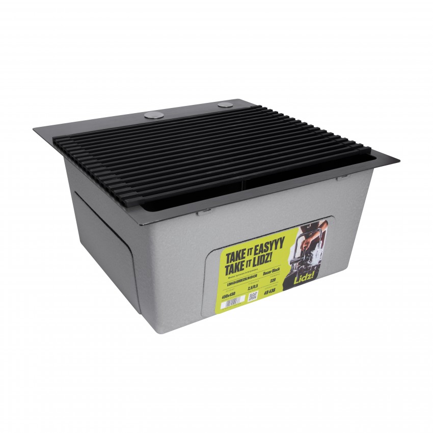 Сушарка на кухонну мийку Acsis LA06 Black, квадратна основа, для посуду 430х303 мм LDACSLA06BLM49764 Lidz LIDZ фото 4