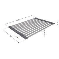 Сушарка на кухонну мийку Acsis LA13 Gray, плоска основа, для посуду 430х303 мм LDACSLA13GRA49767 Lidz LIDZ фото 1