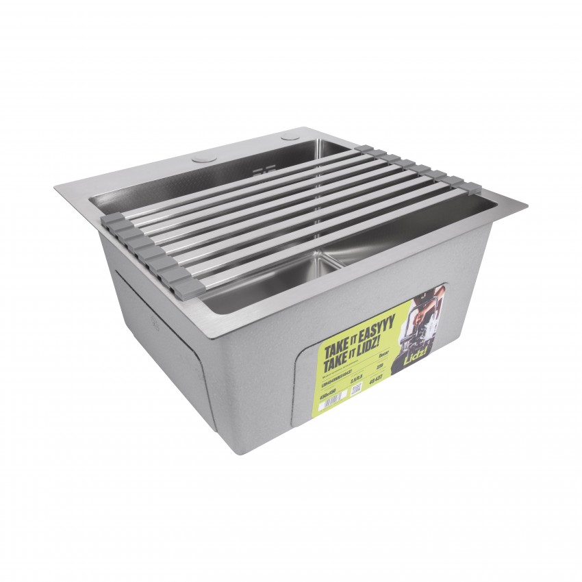 Сушарка на кухонну мийку Acsis LA11 Gray, плоска основа, для посуду 430х216 мм LDACSLA11GRA49765 Lidz LIDZ фото 4