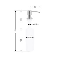 Дозатор для миючого засобу Acsis LA29 Brushed Steel, круглий LDACSLA29BRU49828 Lidz LIDZ фото 1