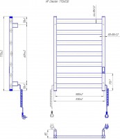 Електрична рушникосушарка HF Chester  770x530 білий мат TR 4.0