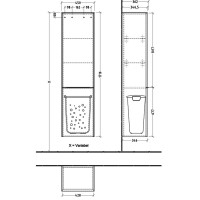 C59302VR SUBWAY 3.0  Шафа, 1710х400, Графіт (1 сорт) VILLEROY  BOCH фото 3