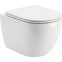 DFO1160111W Forma Унітаз підвісний 480x340x350mm з кришкою soft-close, Vortex Flush, білий глянець (1 сорт) DEVIT фото 1